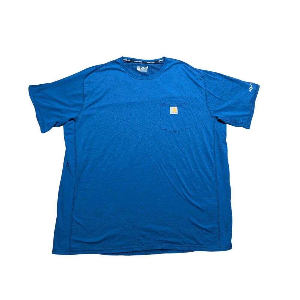 Carhartt Men's Force Relaxed Fit Pocket T Shirt Short Sleeve Blue Size 3XL